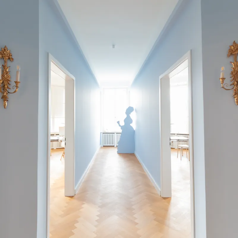 Praxisflur Dermatologie im Schlosspalais München